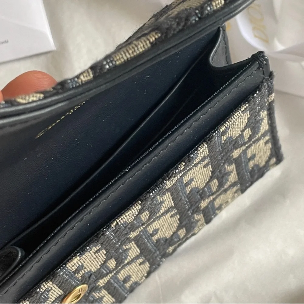 Dior Saddle Oblique Compact Wallet Like-New